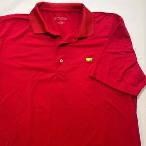 Augusta National Masters Logo Performance Golf Polo Red Men's Size Medium